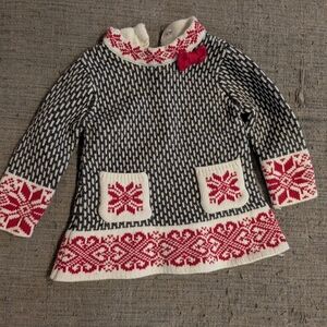 Cynthia Rowley Black and White Knit with Red Details